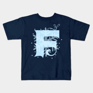 Winter Letter F Kids T-Shirt